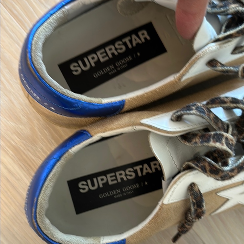 Golden Goose Superstar Sneakers with Leopard Laces - Picture 2 of 5
